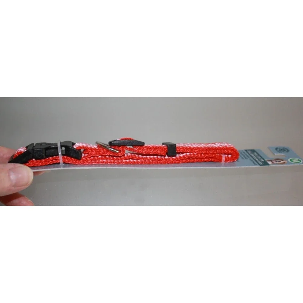 3/$15 Adjustable Red Dog Collar Fits 14-20 In Necks Med By Greenbrier NIP